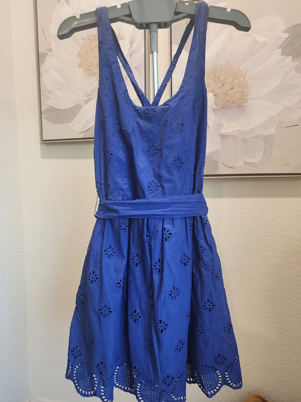 Aeropostale Royal Blue Eyelet Mini Dress
